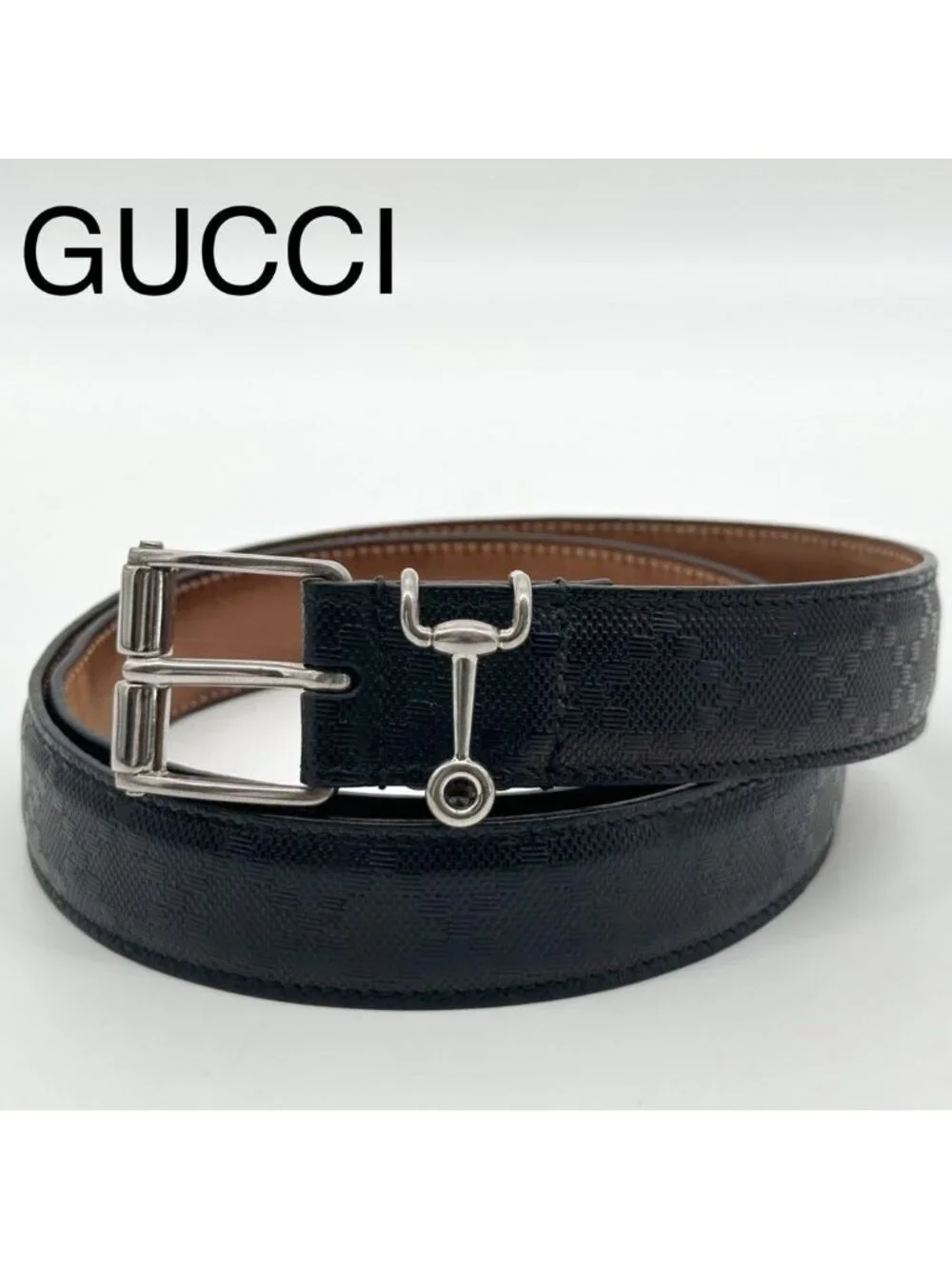 Gucci Horsebit Silver Classic Belt Diamante